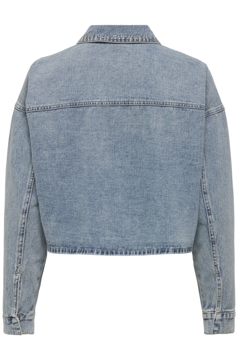 Jacqueline de Yong jdyaspen ls cropped stud shacket